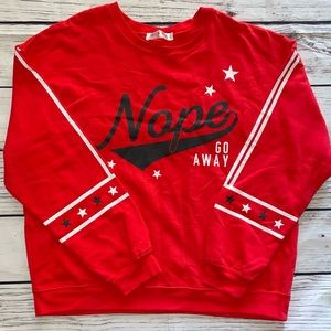 (21) XXXL Junior Women Plus Red Sweater Pull over